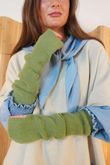 Claudia Fingerless Arm Warmer Gloves Olive